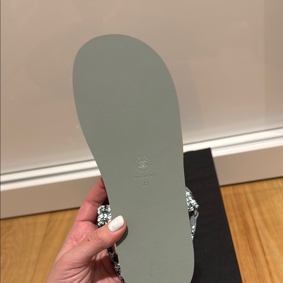 Chanel Blue Sequin Sandals brand new in box with dust bag size EUR 41 - Picture 7 of 10